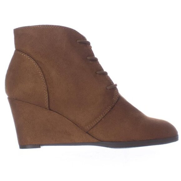 American Rag Baylie Brown Wedge Boots Shoes 9 Medium - Picture 4 of 12